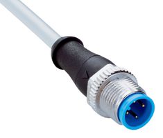 SICK YM2A14-050VB3XLEAX Sensor Cable, A Coded, Grey, M12 Plug, Free End, 4 Positions, 5 m, 16.4 ft