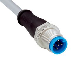 SICK YM2A15-200VB5XLEAX Sensor Cable, A Coded, Grey, M12 Plug, Free End, 5 Positions, 20 m, 65.6 ft