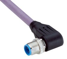 SICK YN2B22-050PB1XLEAX Sensor Cable, B Coded, Violet, 90° M12 Plug, Free End, 2 Positions, 5 m, 16.4 ft