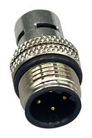 NORCOMP 858-B04-103RSS4 Sensor Connector, VULCON M12 Circulars Series, M12, Male, 4 Positions, Solder Pin