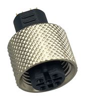 NORCOMP 858-B05-203RSU4 Sensor Connector, VULCON M12 Circulars Series, M12, Female, 5 Positions, Solder Socket