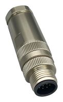 NORCOMP 858-012-103RKT4 Sensor Connector, VULCON M12 Circulars Series, M12, Male, 12 Positions, Solder Pin