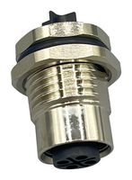 NORCOMP 859-SP3-203R004 Sensor Connector, VULCON M12 Circulars Series, M12, Female, 3 Positions, Solder Socket