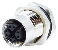NORCOMP 859-X08-203R004 Sensor Connector, VULCON M12 Circulars Series, M12, Female, 8 Positions, Solder Socket