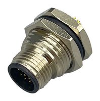 NORCOMP 859-017-103R004 Sensor Connector, VULCON M12 Circulars Series, M12, Male, 17 Positions, Solder Pin