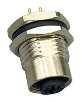 NORCOMP 860-B04-213R004 Sensor Connector, VULCON M12 Circulars Series, M12, Female, 4 Positions, PCB Socket