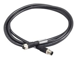 TELEMECANIQUE SENSORS TCSMCN1M1F10 Sensor Cable, M12 Plug, M12 Plug, 5 Positions, 10 m, 32.8 ft, XG Series
