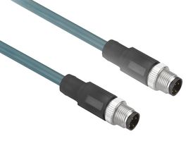 TELEMECANIQUE SENSORS XGSZ12E1210 Sensor Cable, M12 Plug, M12 Plug, 4 Positions, 10 m, 32.8 ft, XG Series
