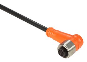 TELEMECANIQUE SENSORS XZCPA1164L10 Sensor Cable, 90° M12 Receptacle, Free End, 5 Positions, 10 m, 32.8 ft, XZ Series