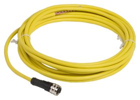 TELEMECANIQUE SENSORS XZCPV1865L5 Sensor Cable, 1/2"-20 Receptacle, Free End, 3 Positions, 5 m, 16.4 ft, XZ Series