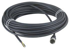 TELEMECANIQUE SENSORS XZCP1164L15 Sensor Cable, M12 Receptacle, Free End, 5 Positions, 15 m, 49.2 ft, XZ Series