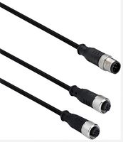 TELEMECANIQUE SENSORS XZCRSE Sensor Cable, M12 Plug, M12 Receptacle, 5 Positions, 500 mm, 19.7 ", XZ Series
