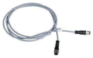 TELEMECANIQUE SENSORS XZCRV1511041C2 Sensor Cable, M12 Plug, M12 Receptacle, 4 Positions, 2 m, 6.6 ft, XZ Series