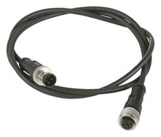 TELEMECANIQUE SENSORS XZCR1511040E2 Sensor Cable, M12 Plug, M12 Receptacle, 3 Positions, 2 m, 6.6 ft, XZ Series