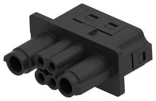 TE CONNECTIVITY T2120062201-001 Heavy Duty Connector, Insert, 6 Contacts, Receptacle, Crimp Socket - Contacts Not Supplied