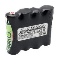 DANTONA INDUSTRIES CMP-AA-27-3 Rechargeable Battery, 4.8 V, Nickel Metal Hydride, 2.7 Ah, AA, Solder Tab, 1