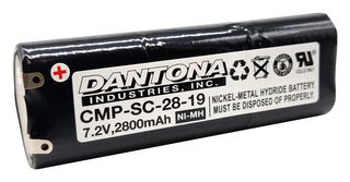 DANTONA INDUSTRIES CMP-SC-28-19 Rechargeable Battery, 7.2 V, Nickel Metal Hydride, 2.8 Ah, SC, Solder Tab, 1