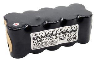 DANTONA INDUSTRIES CMP-SC-28-37 Rechargeable Battery, 12 V, Nickel Metal Hydride, 2.8 Ah, SC, Solder Tab, 1