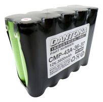 DANTONA INDUSTRIES CMP-43A-36-37 Rechargeable Battery, 12 V, Nickel Metal Hydride, 3.6 Ah, 4/3A, Solder Tab, 1