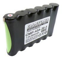 DANTONA INDUSTRIES CMP-43A-36-5 Rechargeable Battery, 7.2 V, Nickel Metal Hydride, 3.6 Ah, 4/3A, Solder Tab, 1