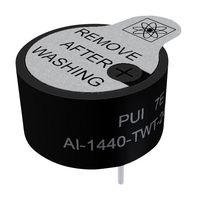 PUI AUDIO AI-1440-TWT-24V-2-R Transducer, Continuous, 87 dBA, 4 kHz, Through Hole