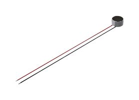 PUI AUDIO AUM-5047L-3-LW100-R Microphone, ECM, Unidirectional, 680 ohm, -47 dB, 110 dB AOP, 55dB SNR, 2 Pins, 1.5 to 10 VDC