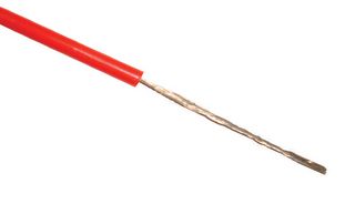 BELDEN 8899 002100 Wire, Test Prod, Rubber, Red, 18 AWG, 65 x 36AWG, 100 ft