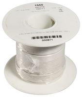 ALPHA WIRE 1550 WH005 Wire, Hook Up MIL-W-76B Type MW, PVC, White, 24 AWG, 7 x 32AWG, 100 ft