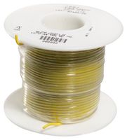 ALPHA WIRE 1551 YL005 Wire, Hook Up MIL-W-76B Type MW, PVC, Yellow, 22 AWG, 7 x 30AWG, 100 ft