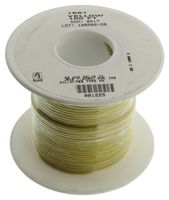 ALPHA WIRE 1561 YL005 Wire, Hook Up MIL-W-76B Type MW, PVC, Yellow, 22 AWG, Solid, 100 ft