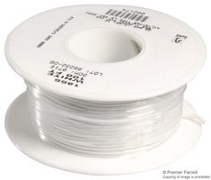 ALPHA WIRE 1855 WH005 Wire, Hook Up MIL-W-16878E/1, PVC, White, 22 AWG, 7 x 30AWG, 100 ft