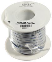 ALPHA WIRE 1857 WU005 Wire, Hook Up, MIL-W-16878E Type B, PVC, White, Blue, 18 AWG, 7 x 26AWG, 100 ft