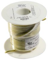 ALPHA WIRE 3057 YL005 Wire, Hook Up, UL1007/UL1569, PVC, Yellow, 16 AWG, 26 x 30AWG, 100 ft