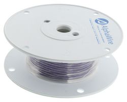 ALPHA WIRE 3077 VI005 Cable, Conexión, UL1015, PVC (Policloruro de Vinilo), Morado, 16 AWG, 26 x 30AWG, 100 ft