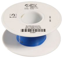 ALPHA WIRE 2841/1 BL005 Wire, Hook Up, PTFE, Blue, 30 AWG, Solid, 100 ft