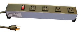 HAMMOND 1584T4A1RA Distribución de Energía, 4 Tomacorrientes, 125 V, 15 A, 339 mm, 54 mm, 1.83 m