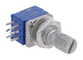 BOURNS PTD902-1015K-A102 Rotary Potentiometer, Carbon, 1 kohm, 1 Turns, Audio, 25 mW, ± 10%, PTD90 Series