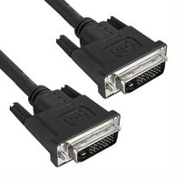 QUALTEK ELECTRONICS 1321017-06 Audio / Video Cable Assembly, DVI-D Dual Link Plug, DVI-D Dual Link Plug, 6 ft, 1.83 m, Black