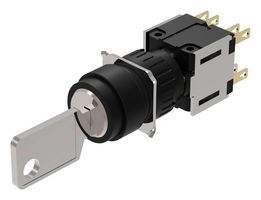 EAO 51-378.F22D Interruptor de Llave, IP65, Encendido-Apagado-(Encendido), DPST-NO, DPST-NC, 51 Series