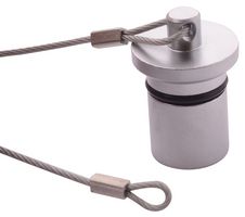 NORCOMP 821K-DC Dust Cap / Cover, IP67, Dust Cap, NorComp 821K Series Receptacle Circular Connectors, Brass Body