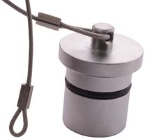 NORCOMP 822K-DC Dust Cap / Cover, IP67, Dust Cap, NorComp 820B Series Receptacle Circular Connectors, Brass Body