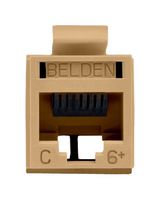 BELDEN RV6MJKUTN-S1 Modular Connector, RJ45 / RJ11 Jack, 1 x 1 (Port), Cat6, Panel Mount