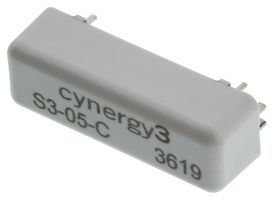 SENSATA / CYNERGY3 S3-05-C Relevador Reed, Tamaño S, SPDT, 5 VDC, S3 Series, Agujero Pasante, 30 ohm, 250 mA