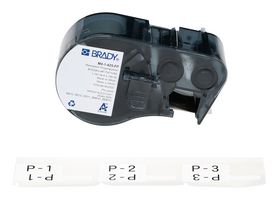 BRADY M4-1-425-FP Label Printer Tape, Flag, Black on White, 1.2" x 0.78", Polypropylene