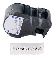 BRADY M5C-1500-581-WT Label Printer Tape, Thermal Transfer, Black on White, 1.5" x 0.3", Vinyl