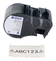 BRADY M5C-1500-7425 Label Printer Tape, Thermal Transfer, Black on White, 1.5" x 0.3", Polypropylene