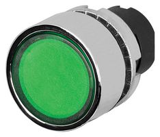 EAO 46-2231.31H0.000 Switch Actuator, Momentary, Flush, Green, EAO 46 Series 22.3mm Illuminated Pushbutton Switches