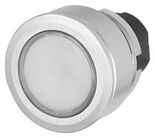EAO 46-2231.4FK0.000 Switch Actuator, Momentary, Flush, White, EAO 46 Series 30.5mm Illuminated Pushbutton Switches