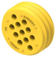 TE CONNECTIVITY 2401251-1 Connector Accessory, 11Pos, Silicone, Yel, Grommet Seal, AMP Circular Connectors