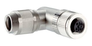 SICK DOS-1204-WE Sensor Connector, M12, Female, 4 Positions, IDC / IDT Socket, Right Angle Cable Mount
